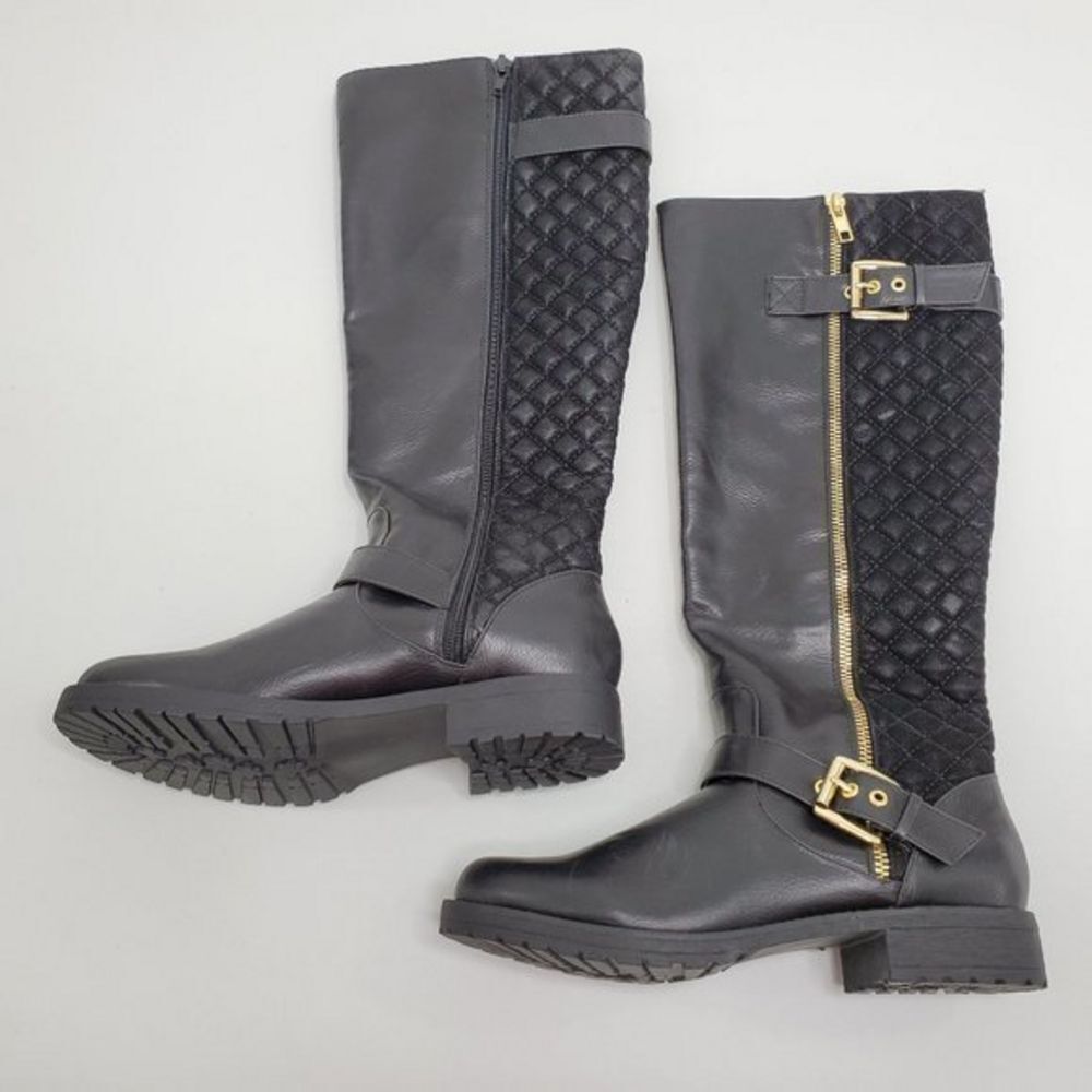Penny Loves Kenny Boots 6.5 Faux Leather‎ Quilted G